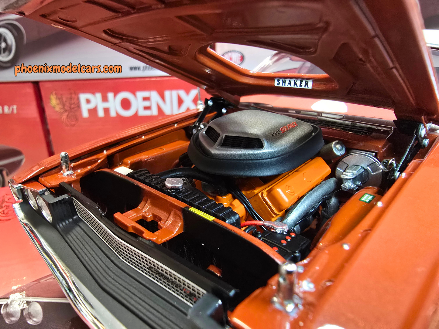 Phoenix Collectibles #2: 1970 Dodge Challenger FK5 Deep Burnt Orange w/ White Vinyl Top Coupe