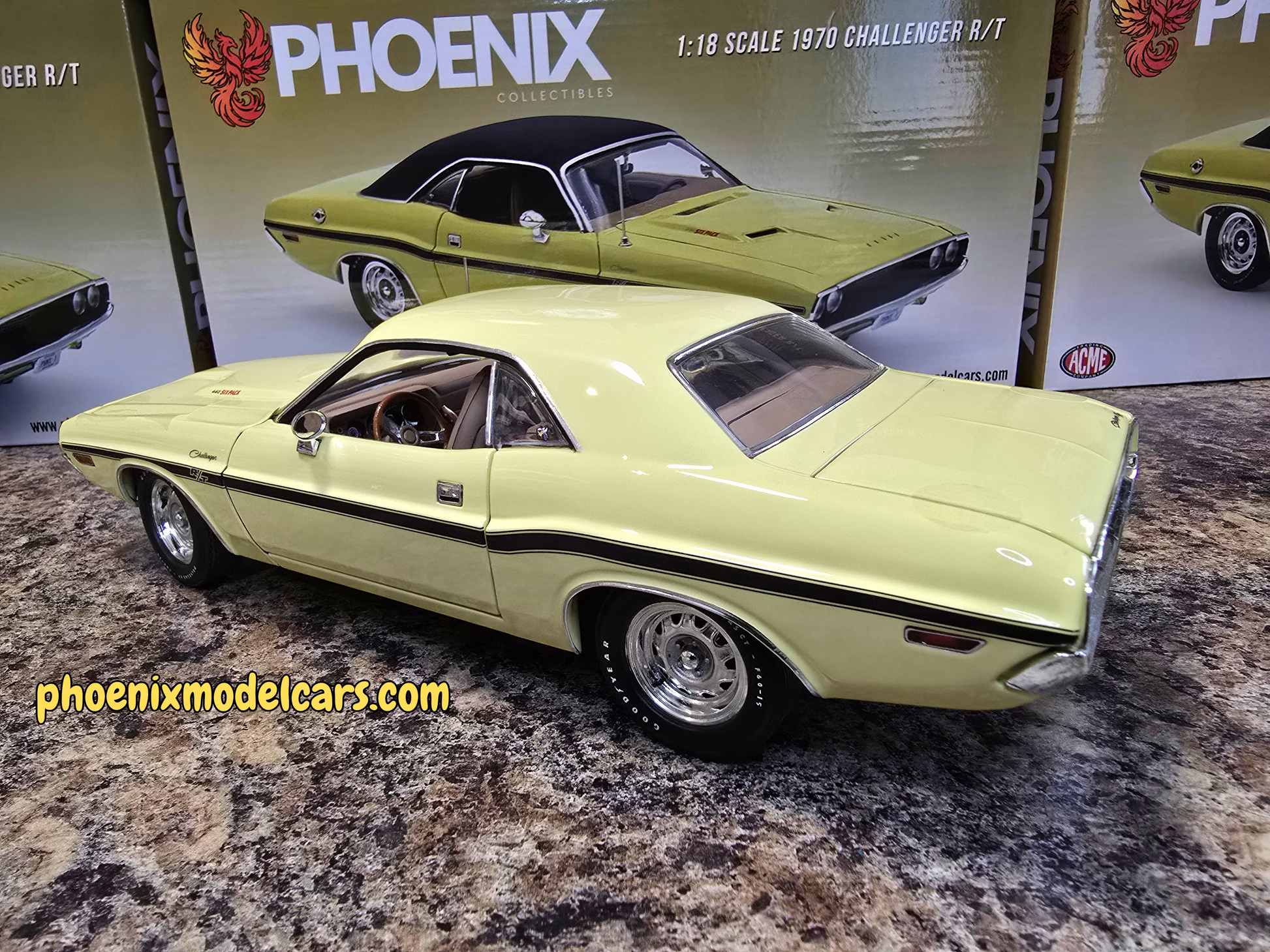 Phoenix Collectibles #1: 1970 Dodge Challenger DY2 Sunfire Yellow Hard Phoenix Collectibles #1: 1970 Dodge Challenger DY2 Sunfire Yellow Hard
