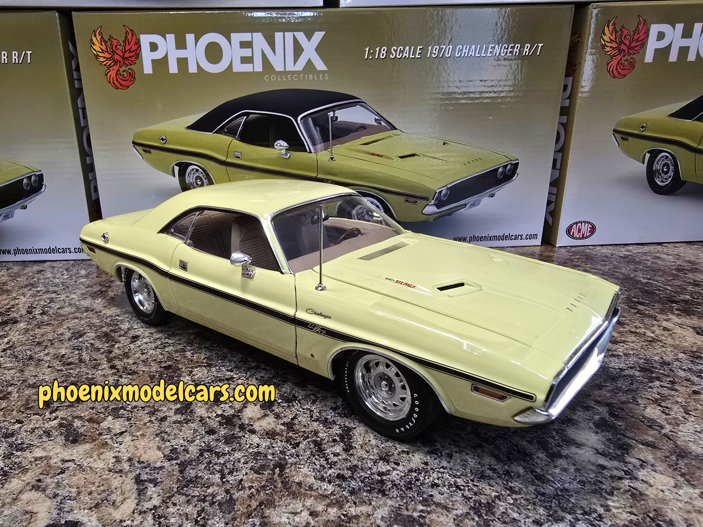 Phoenix Collectibles #1: 1970 Dodge Challenger DY2 Sunfire Yellow Hardtop Coupe