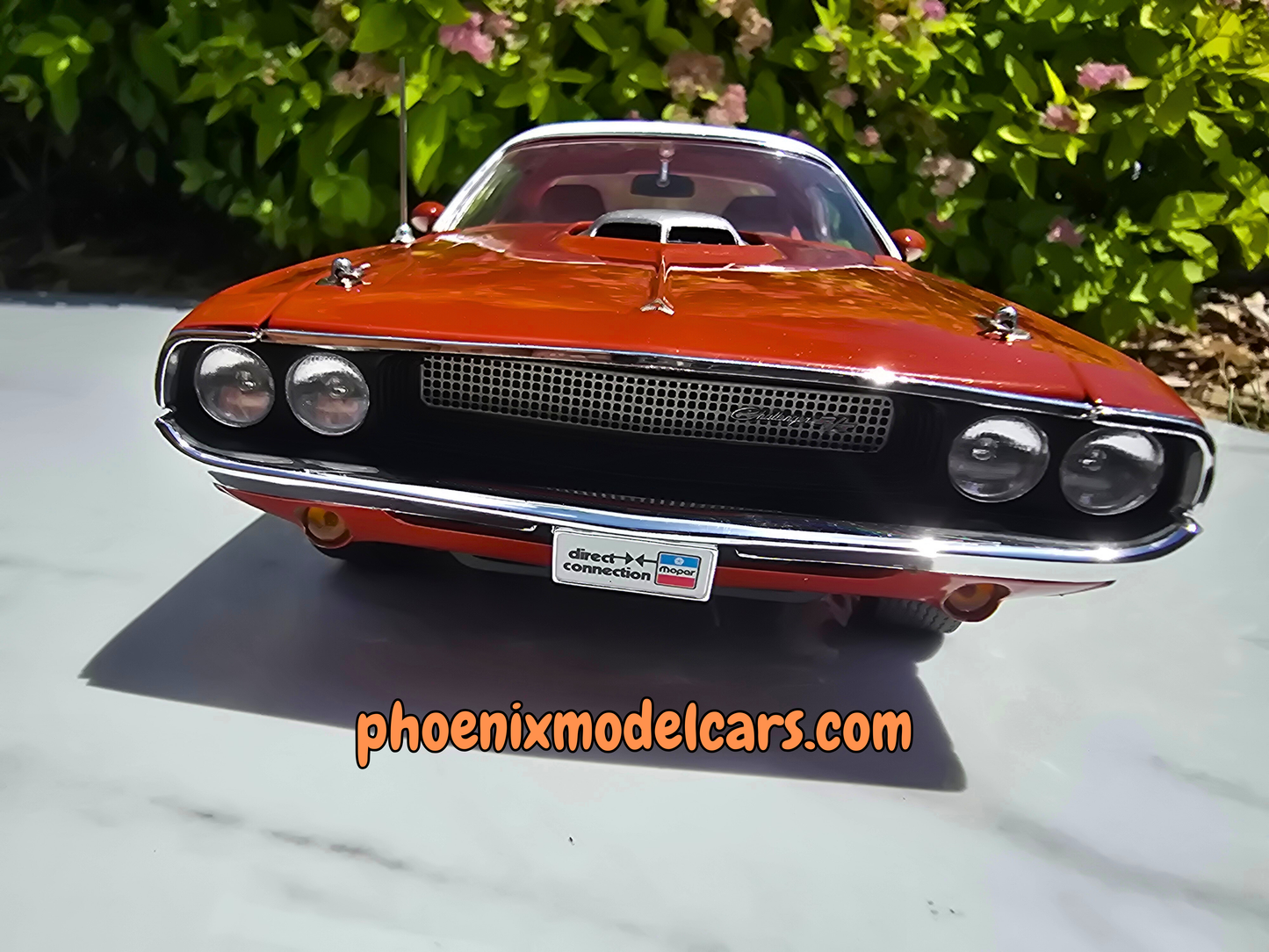 Phoenix Collectibles #2: 1970 Dodge Challenger FK5 Deep Burnt Orange w/ White Vinyl Top Coupe