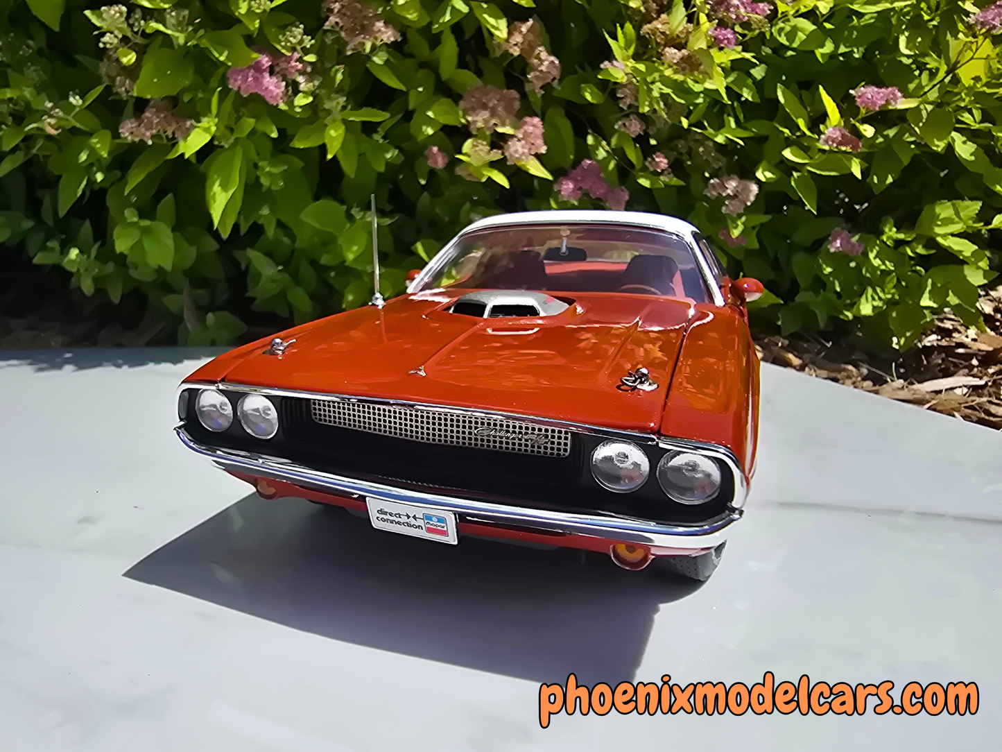 Phoenix Collectibles #2: 1970 Dodge Challenger FK5 Deep Burnt Orange w/ White Vinyl Top Coupe
